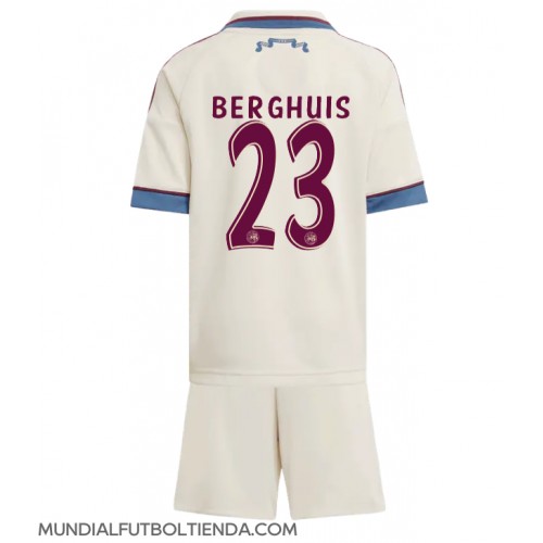 Camiseta Ajax Steven Berghuis #23 Tercera Equipación Replica 2025-26 para niños mangas cortas (+ Pantalones cortos)